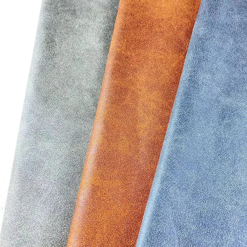 Artificial leather 100% Polyester Woven Suede Upholstery fabric